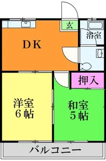 高瀬山ハイツ【2階】の間取り