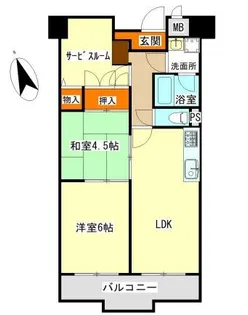 サンレスポアール【5階】の間取り