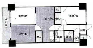 アピア安富B棟【3階】の間取り