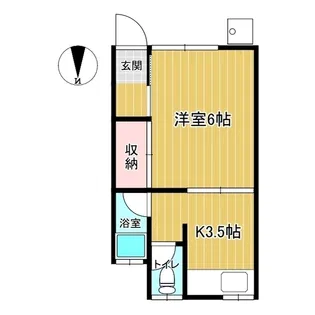 河辺アパート【2階】の間取り