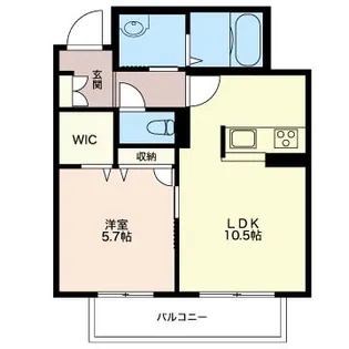 Luna南越谷【1階】の間取り