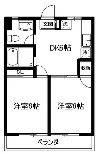 ロイヤルコーポ和泉【1階】の間取り