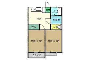 コーポ・サンシティーA【2階】の間取り