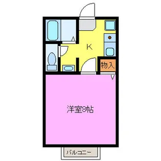 ユーハイツ【2階】の間取り