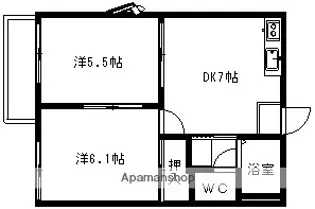 クレスト古久根【2階】の間取り