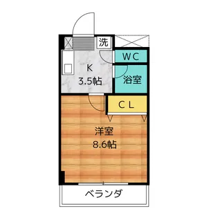 ブロア中村【8階】の間取り