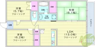 グラン・ミ・マリエ【3階】の間取り