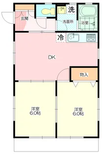 ハイツ波庵【1階】の間取り