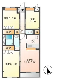 コンフォール里根川II【1階】の間取り