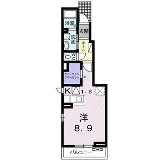 ベルアンジュ【1階】の間取り