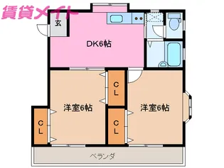 ロイヤルメゾンRAVORO II【2階】の間取り