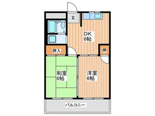 グリーンマンション吉川【1階】の間取り
