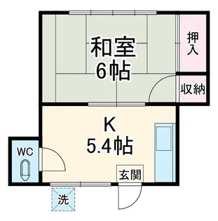 第二元木荘【1階】の間取り