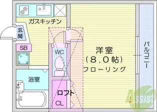 スペリオール小松島【2階】の間取り
