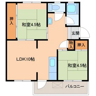 滑石団地H棟【5階】の間取り