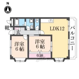 2LDKの間取り画像