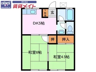 桜荘【1階】の間取り