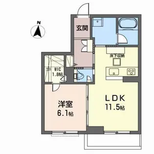 ベレオ北四番丁【1階】の間取り