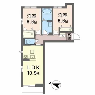 グランカーサ長町【2階】の間取り