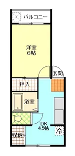 三田江古田第一コーポ【1階】の間取り