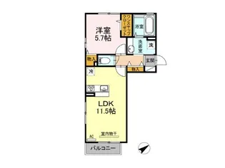 ムーンラヴァース【2階】の間取り