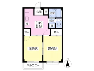 静セントラルハイツC【2階】の間取り