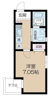 NSGATE五反野two【1階】の間取り