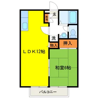 1LDKの間取り画像