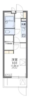 レオパレス元宮【2階】の間取り