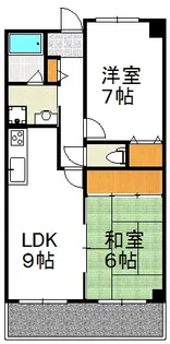 アーバンステイツ上新庄【2階】の間取り