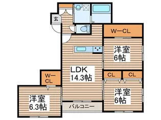 LIBERTY福住【2階】の間取り