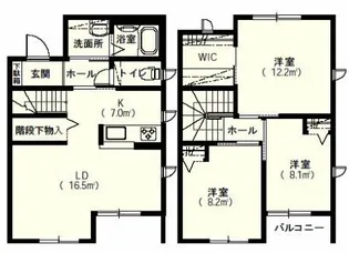 KブランシェB棟の間取り