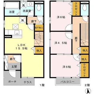 岐阜県各務原市那加信長町1【一戸建】の間取り