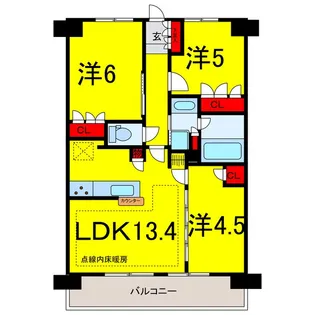 千葉県四街道市四街道1【マンション】の間取り