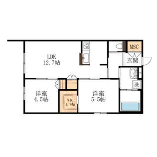 Grace court西棟【1階】の間取り