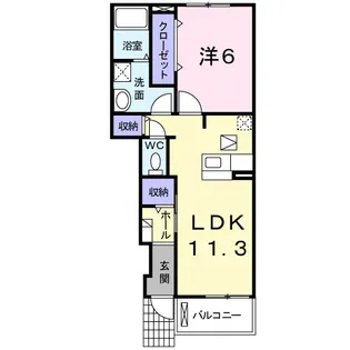 千葉県大網白里市ながた野2【アパート】の間取り