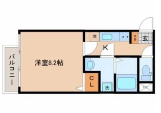 BLESSED LIFE花京院【3階】の間取り