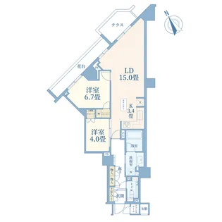 パークホームズ用賀三丁目【1階】の間取り