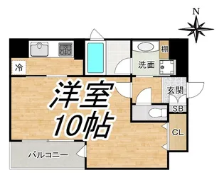 リーガル西天満Ⅲ【12階】の間取り