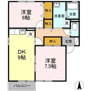 AISE SQUARE IIIIII【1階】の間取り