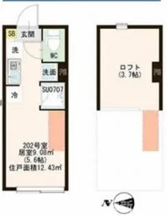 ハーモニーテラス西亀有III【2階】の間取り