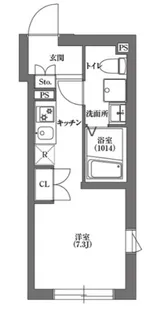 カリタス不動前(CARITAS不動前)【2階】の間取り