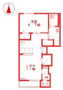 アジュール【1階】の間取り