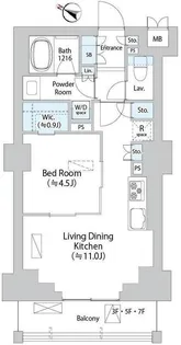 イストワール阿佐ヶ谷【7階】の間取り