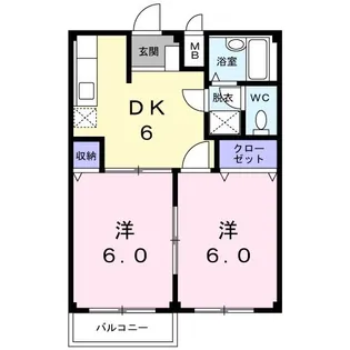 エルディム篠崎【1階】の間取り