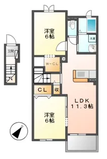ihana I・II【2階】の間取り