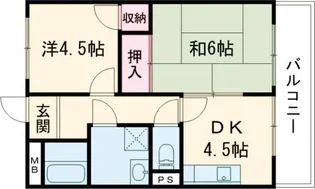 テラスハウス【3階】の間取り