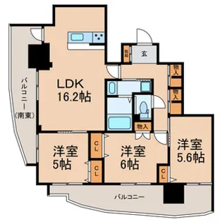 千葉県流山市前平井【マンション】の間取り