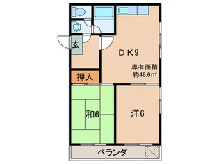 エクセレント我堂【1階】の間取り