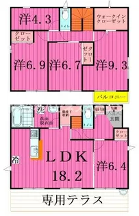 千葉県柏市大室【一戸建】の間取り
